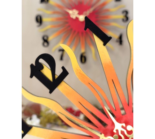 Настенные часы "Солнце" 27 см, бесшумный механизм