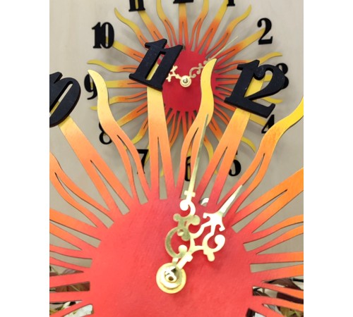 Настенные часы "Солнце" 27 см, бесшумный механизм