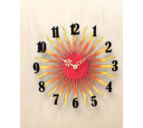 Настенные часы "Солнце" 27 см, бесшумный механизм
