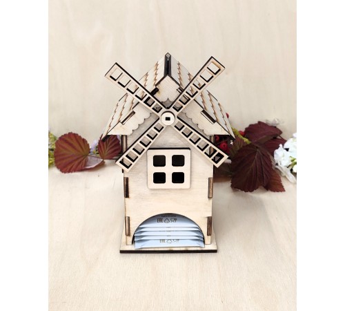 Очаровательный Чайный Домик "Ветряная Мельница" из Березовой Фанеры (Без окраса)
