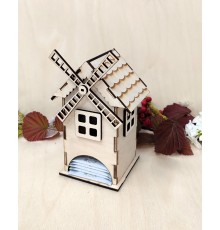 Очаровательный Чайный Домик "Ветряная Мельница" из Березовой Фанеры (Без окраса)