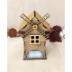 Очаровательный Чайный Домик "Ветряная Мельница" из Березовой Фанеры (Палисандр-лиственница)