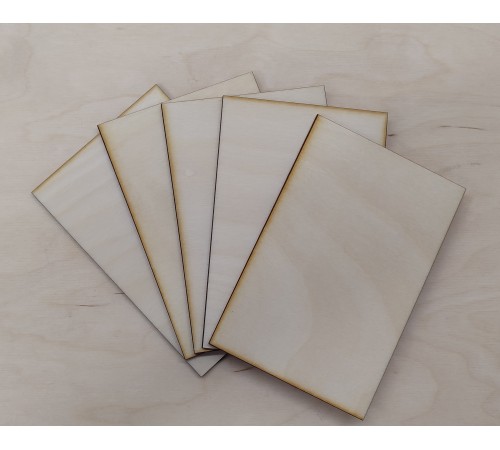 Набор для выжигания и творчества: 5 березовых фанерных дощечек 9x13.5 см толщина 3 мм (ФК, Россия)