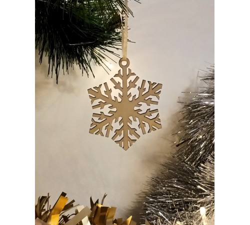 Набор ёлочных игрушек "Снежинки" из фанеры, 8см, 12 штук
