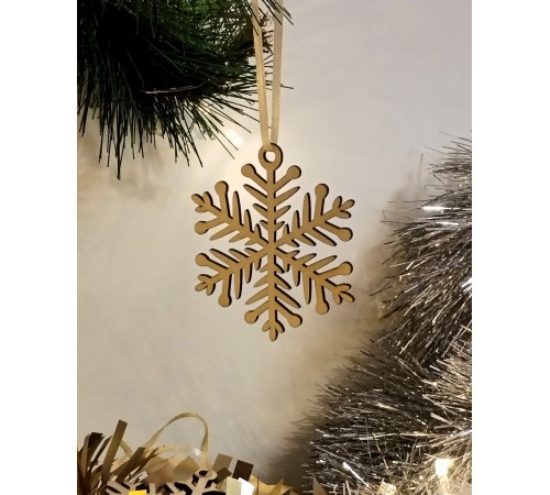 Набор ёлочных игрушек "Снежинки" из фанеры, 8см, 12 штук